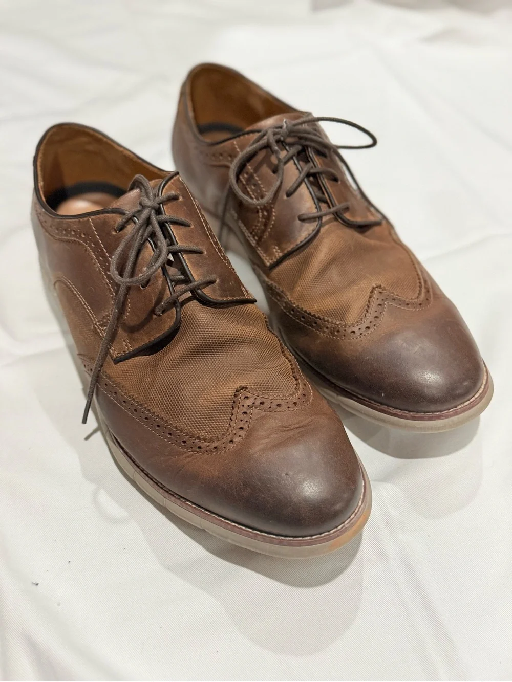Johnston & Murphy Men's Brown Wingtip Lace-Up Dress Shoes Size 13